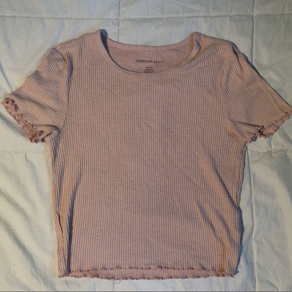 pink AE ribbed top